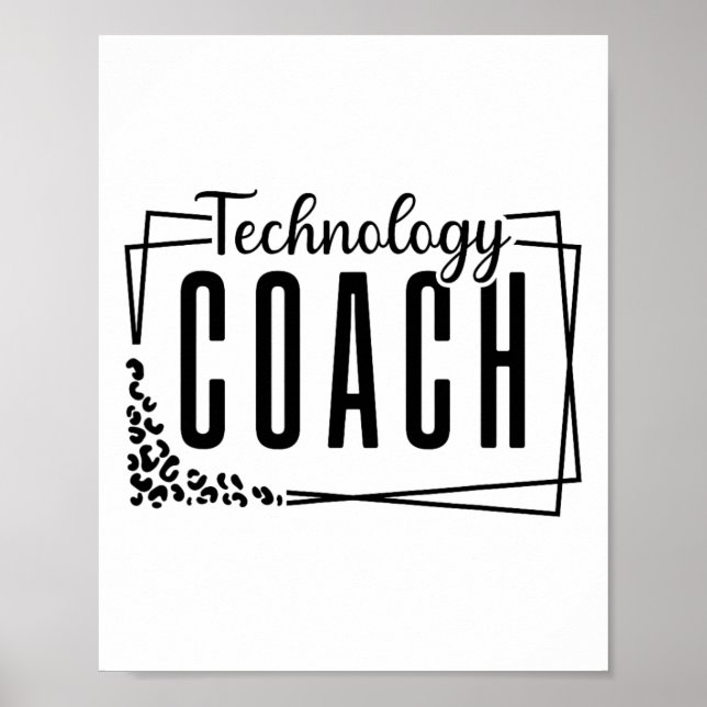 Póster Instructional Technology Coach Cool Design For Tea (Frente)