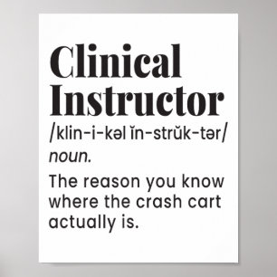 Póster Instructor Clínico Profesor de Enfermería Definici
