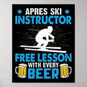 Póster Instructor de Après-ski Lección gratuita con cada