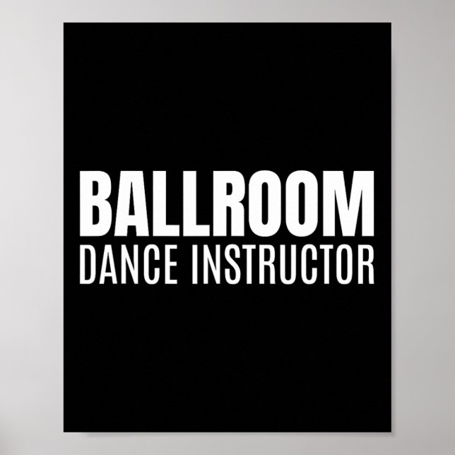Póster Instructor de danza de salón de baile (Frente)