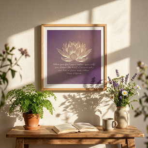 Póster Instructor de Estudio de YOGA Cita de Meditación C
