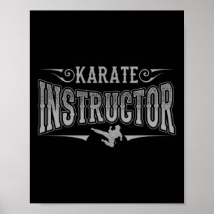 Póster Instructor de Karate Black Belt Artes Marciales Ja