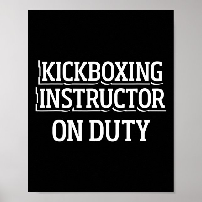 Póster Instructor de Kickboxing Entrenamiento de Kick Box (Frente)