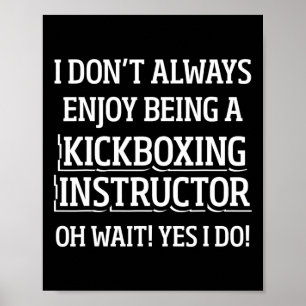 Póster Instructor de Kickboxing Entrenamiento de Kick Box