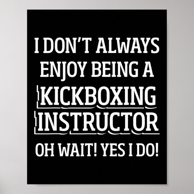 Póster Instructor de Kickboxing Entrenamiento de Kick Box (Frente)