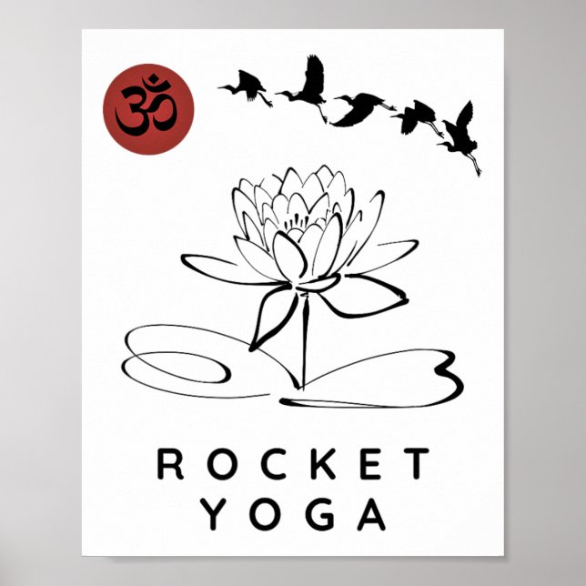 Póster Instructor de Rocket Yoga Diseño para Principiante (Frente)