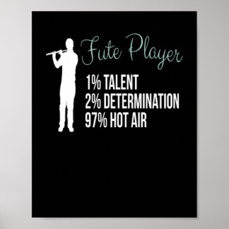 Póster Instrumento de flauta del jugador de flauta