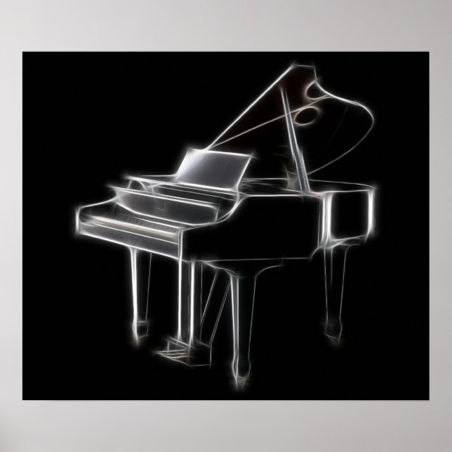 Póster Instrumento musical clásico de Grand Piano (Frente)