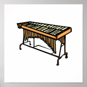 Póster instrumento simple design.png del vibraphone