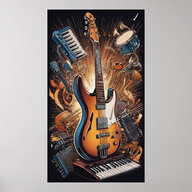 Póster Instrumentos musicales (Frente)