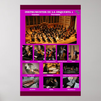 Póster instrumentos orquesta I  Instruments Orchestra I