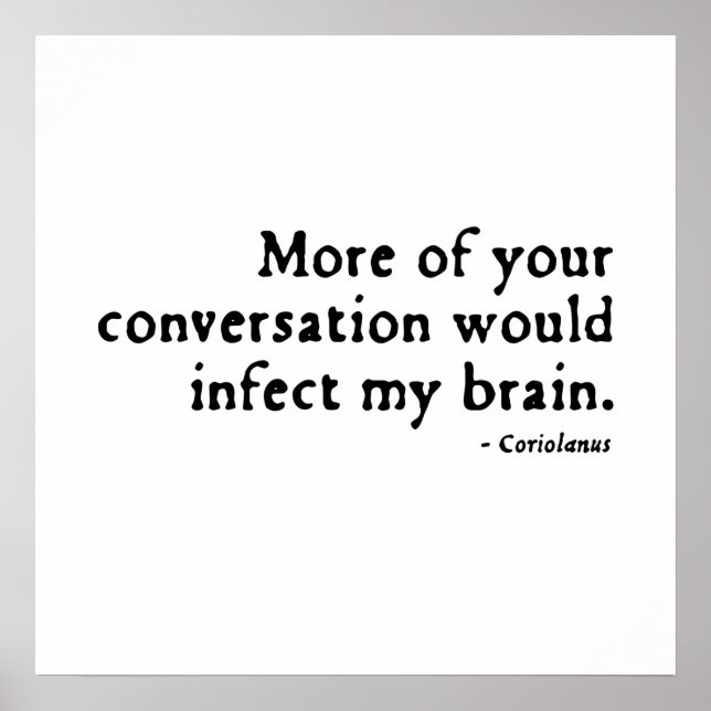 Póster Insulto de Coriolanus (versión 16ºC) (Frente)