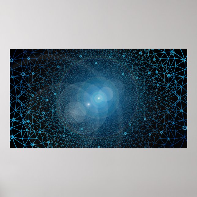 Póster Inteligencia artificial de polígonos (Frente)