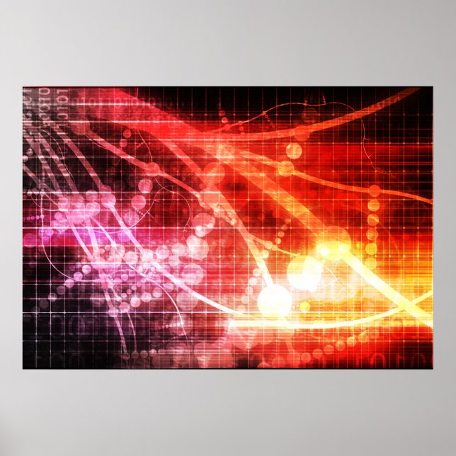 Póster Inteligencia artificial de tecnología de autoapren (Frente)