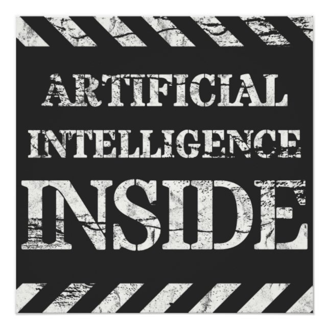 Póster Inteligencia artificial en el interior (Anverso)