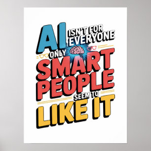 Póster Inteligencia Artificial Inteligente Cita divertida