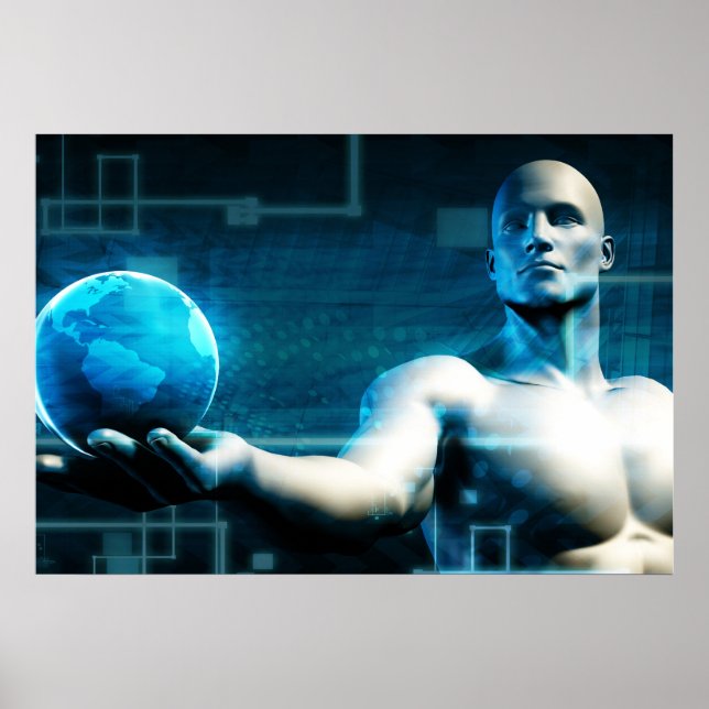 Póster Inteligencia empresarial con resumen de datos (Frente)