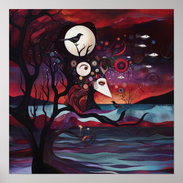 Póster Intención manifiesto Witchy AI Art Mateo Valor (Frente)