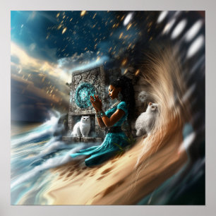 Póster Intención manifiesto Witchy AI Art Mateo Valor