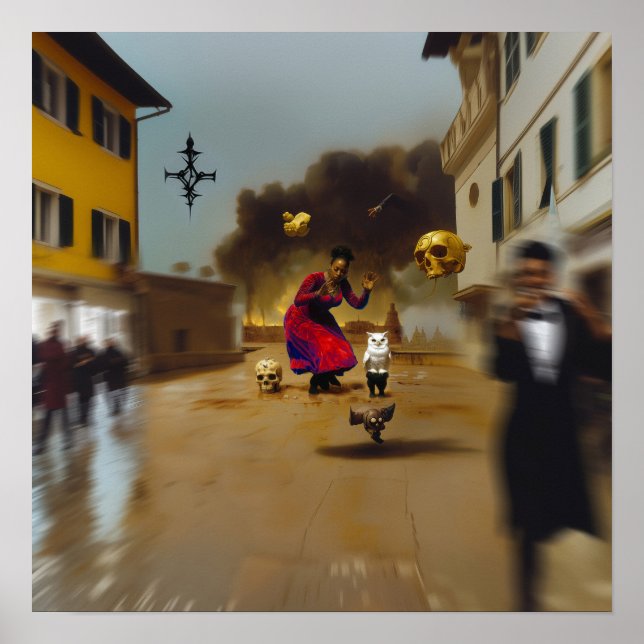 Póster Intención manifiesto Witchy AI Art Mateo Valor (Frente)