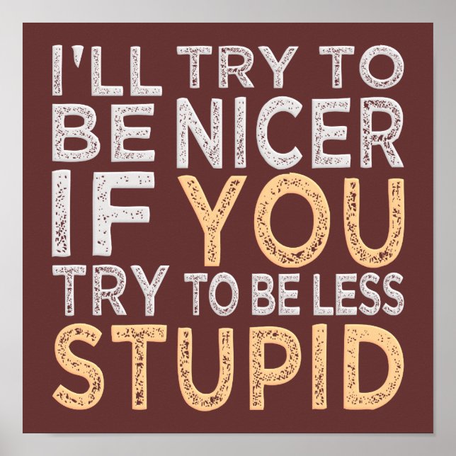 Póster Intenta ser un poster de color más personalizado (Frente)