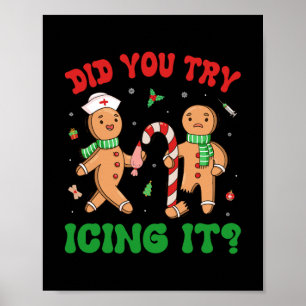Póster ¿intentaste hacerlo retro navidades gingerbread n