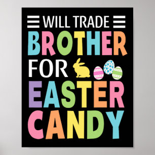 Póster Intercambiaré Hermano Por Caramelo De Pascua Niños