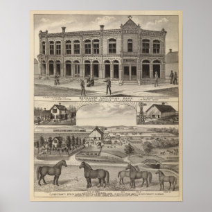 Póster Intercambio National Bank de plumones, Kansas