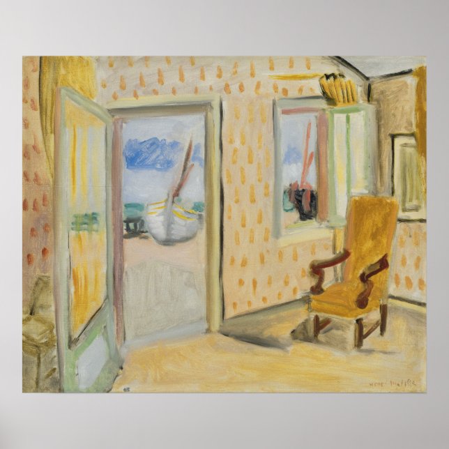 Póster Interior con Matisse de Puerta Abierta (Frente)
