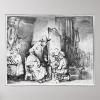Interior de estudio con pintura pintora
