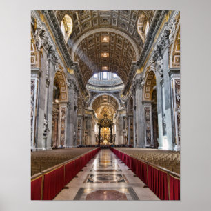 Póster Interior de la Basílica de San Pedro