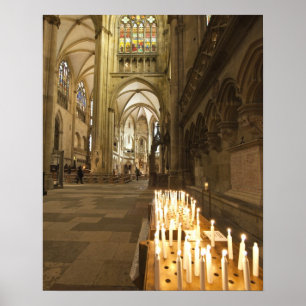 Póster Interior de la Catedral de San Pedro en Regensburg