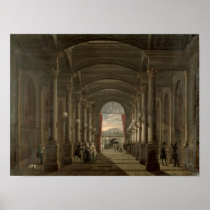 Póster Interior de la estación de Saint-Lazare