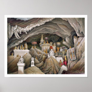Póster Interior de la gruta de Nam Hou, Laos, de 'Atl