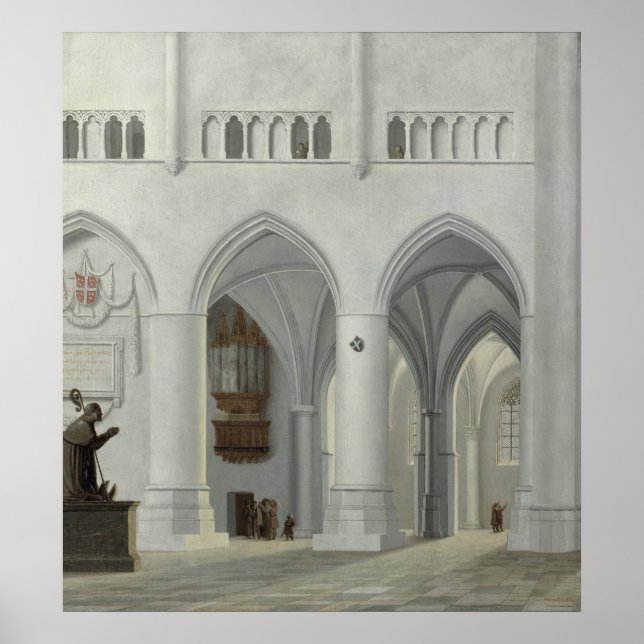 Póster Interior de la Iglesia de San Bavo, Haarlem (Frente)