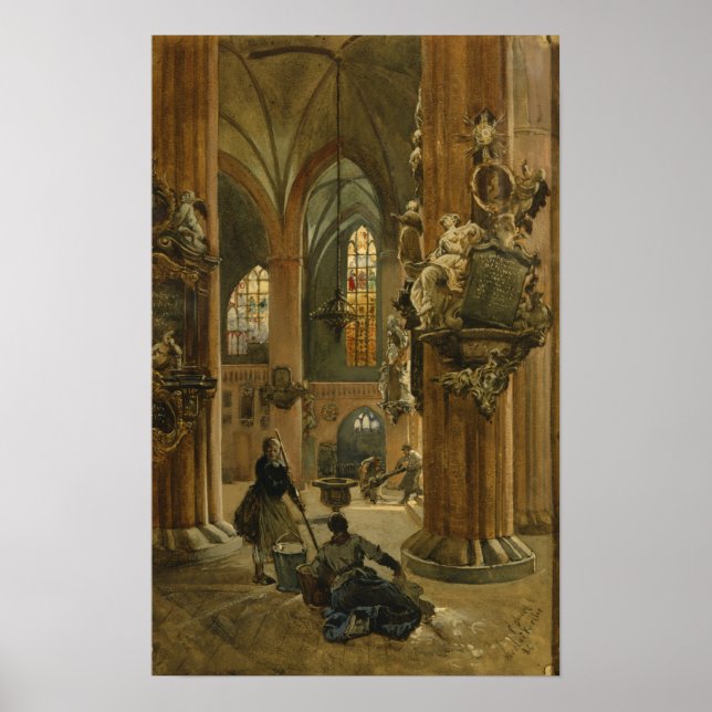 Póster Interior de la Iglesia de San Nicolás, Berlín (Frente)