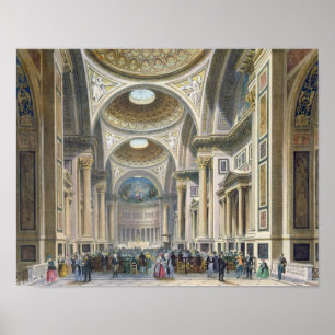 Póster Interior de La Madeleine, París
