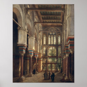 Póster Interior de la mezquita de El Mooristán en El Cair