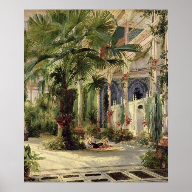 Póster Interior de la Palm House en Potsdam, 1833 (Frente)