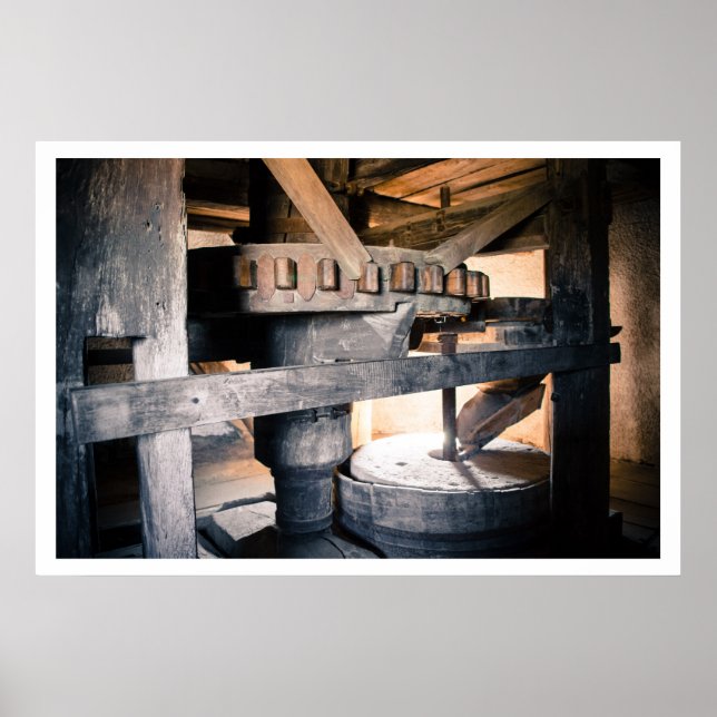 Póster Interior de molino de viento, Millstone, Tés, Hung (Frente)