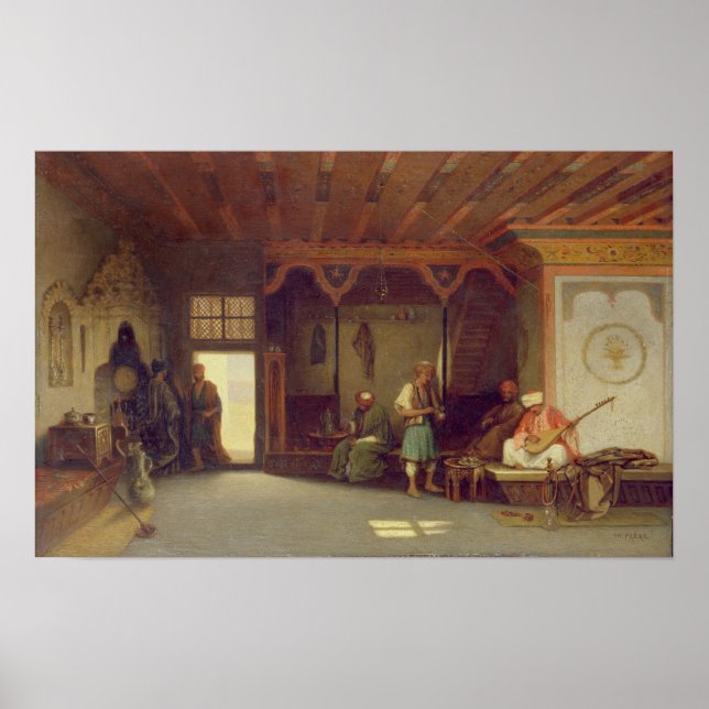 Póster Interior de un café oriental (Frente)