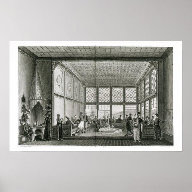 Póster Interior de un café público en Constantinopla cerc (Frente)