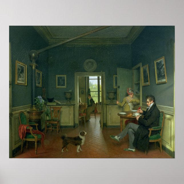 Póster Interior de un comedor, 1816 (Frente)
