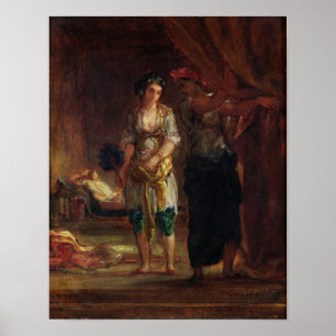 Póster Interior de un Harem en Orán, c.1847