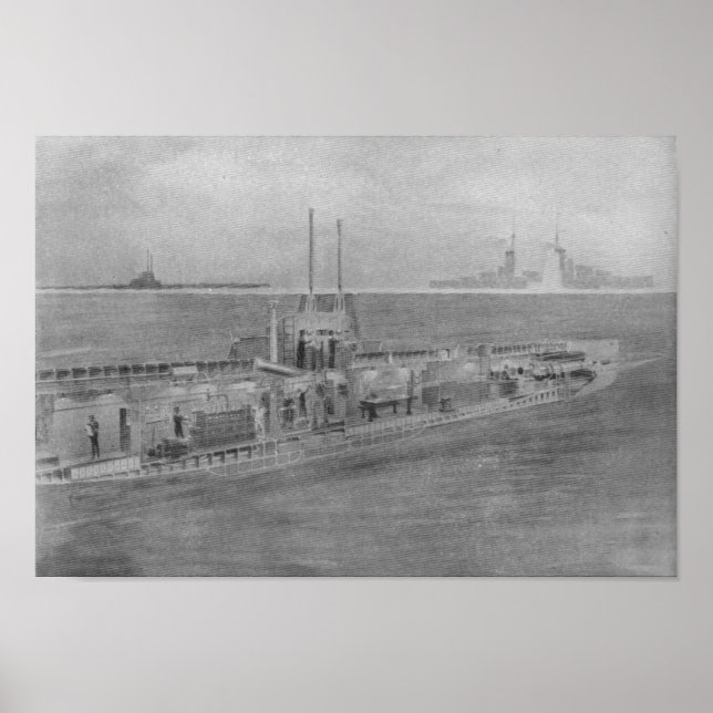 Póster Interior de un moderno barco alemán en U (Frente)