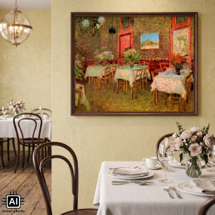 Póster Interior de un restaurante de Vincent van Gogh