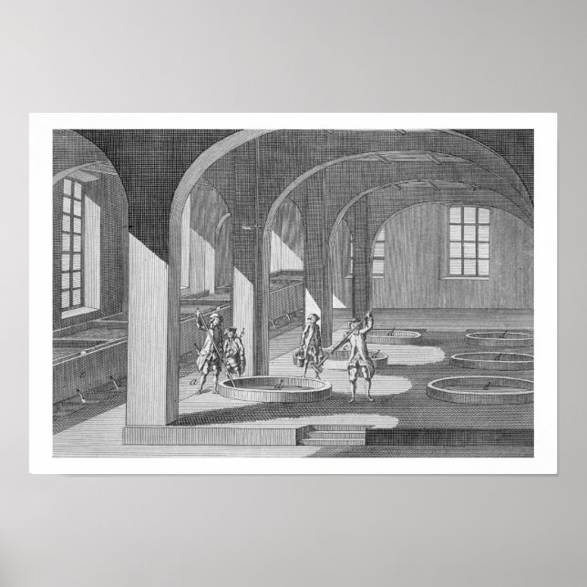Póster Interior de una fábrica de jabón, ilustracion para (Frente)