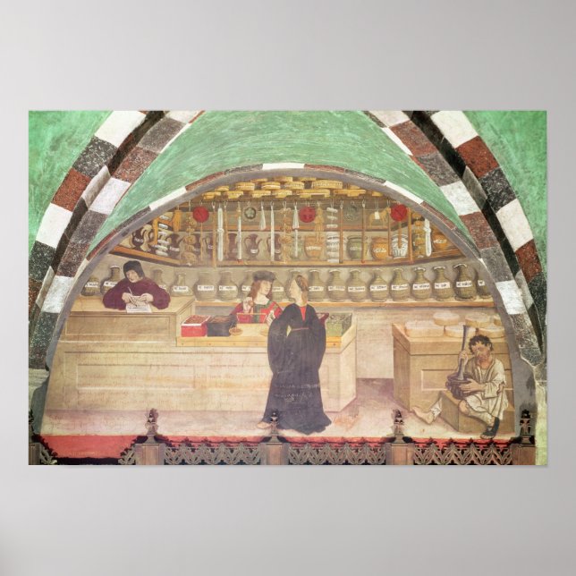 Póster Interior de una farmacia (Frente)