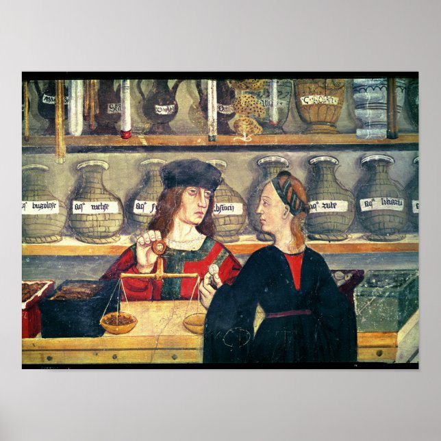 Póster Interior de una farmacia (Frente)