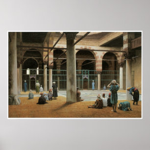 Póster Interior de una mezquita, Jean-León 1870 Gerome